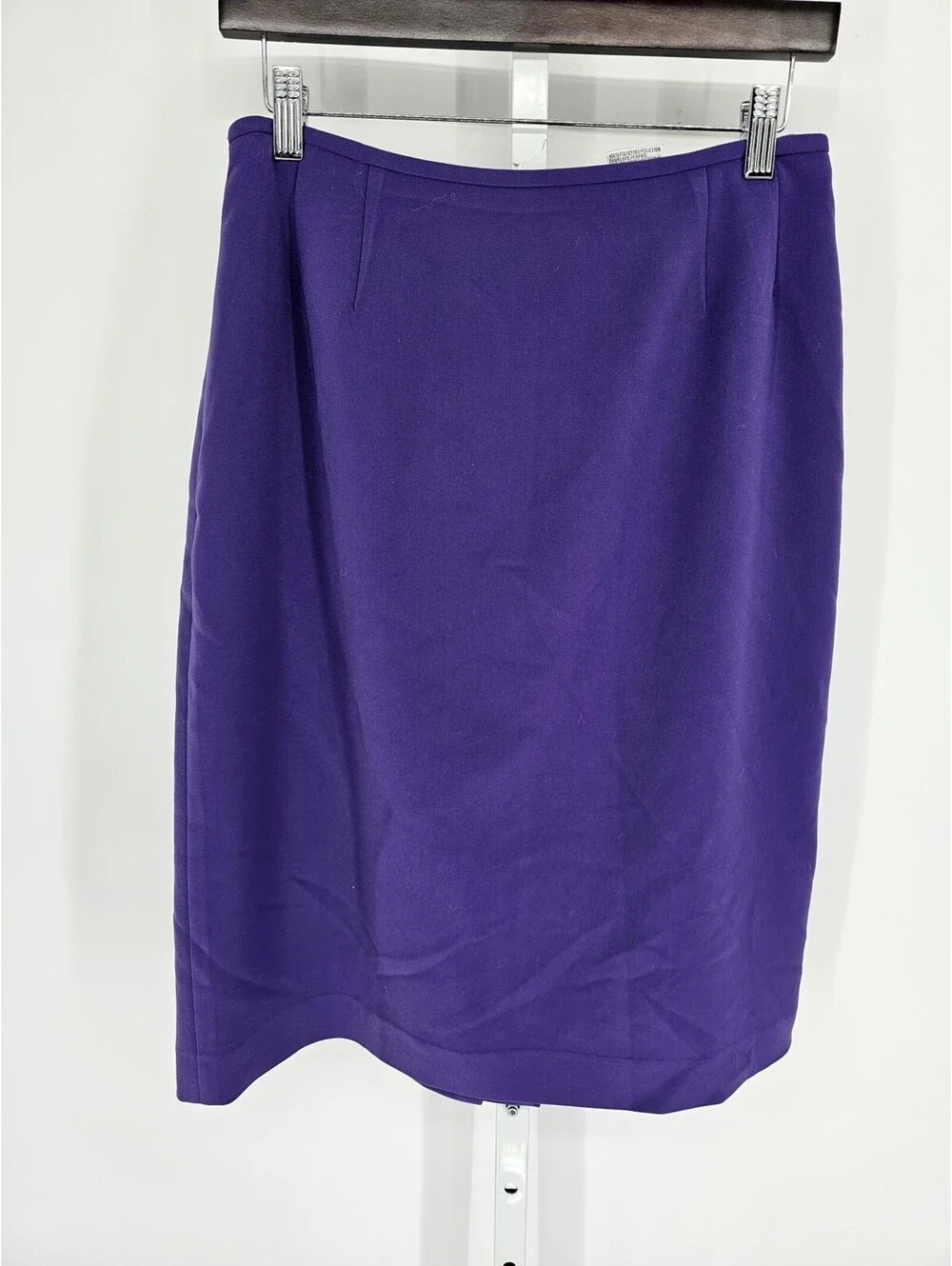 Le Suit Womens Sz 14 Solid Purple Midi Length Suit Skirt